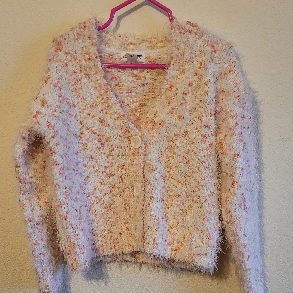 Fuzzy Cardigan Sweater